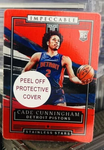 2021-22 Panini Impeccable Stainless Stars Asia Red Cade Cunningham #20 Rookie RC - Picture 1 of 2