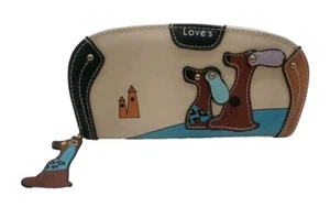 Love's Puppy Dog Wallet Cartoon Design With Movable Ears And Keychain - Picture 1 of 7