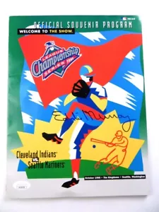 Eddie Murray Signed Autographed Program 1995 ALCS vs Mariners JSA AG39578 - Picture 1 of 4