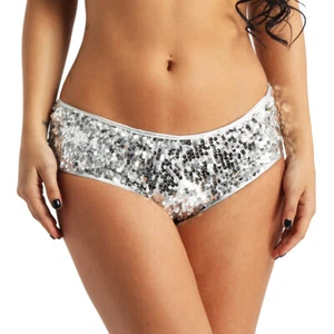 US Womens Sequins Booty Shorts Rave Festival Dance Bottoms Underwears Clubwears - Picture 1 of 12