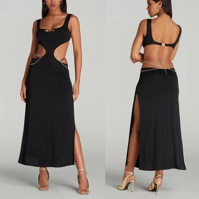 Nuevo con etiquetas Agent Provocateur negro maxi Christiana encubrimiento talla 16 $375 venta al por menor Foto 1 de 4