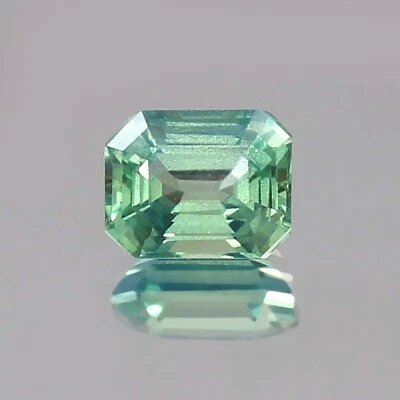 AAA Natural Green Ceylon Parti Sapphire Radiant Cut Loose Gemstone 1.80 Ct - Image 1 of 4