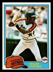 1981 Topps Cesar Cedeno  Houston Astros #190 VG-EX Baseball Card