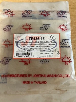 JT Front Sprocket JTF436 15 Teeth fits Suzuki RGV250 K,L Wolf (VJ21A) 89-90 (T4) - Image 1 of 3