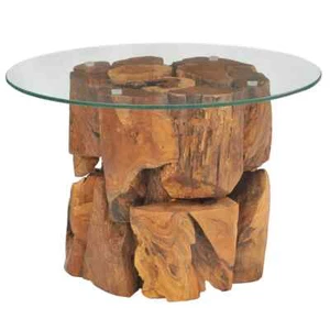 Couchtisch Massivholz Teak Treibholz 60 cm - Bild 1 von 7