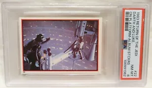 Luke and Darth on Platform 1983 Return of the Jedi Album Stickers #22 **PSA 8** - Picture 1 of 3