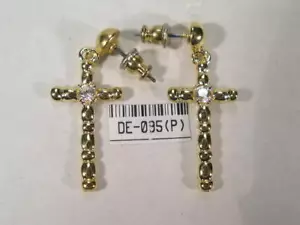 * OHRRINGE DESIGNER KREUZE RELIGION SPIRITUALITÄT MIT SWAROVSKI KRISTALL 035 - Bild 1 von 3