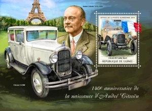Andre Citroen 140th Anniversary MNH Stamps 2018 Guinea S/S - Picture 1 of 1