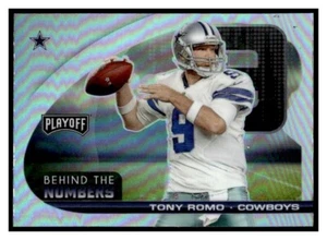 2021 Playoff Silver Prizm Behind the Numbers TRO Tony Romo Dallas Cowboys card - Picture 1 of 2