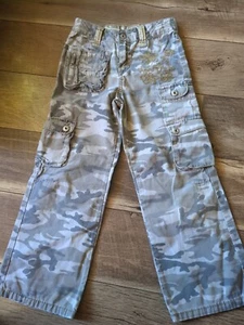 Girls Faded Glory Camouflage Adjustable Waist Pants Embroidered Cargo Size 6/6x - Picture 1 of 7