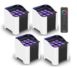 CHAUVET DJ Freedom Bundle 4x Par H9 IPs + White Sleeves & RFC-XL Remote - Picture 1 of 5
