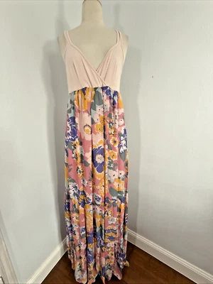 Maxi Vestido Luxe By Seraphine Para Mujer 6 Floral Sin Mangas en Niveles Verano Foto 1 de 4