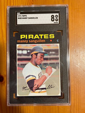 1971 TOPPS #480 MANNY SANGUILLEN PITTSBURGH PIRATES BASEBALL CARD SGC nm/mt 8