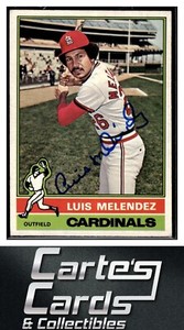 Luis Melendez 1976 O-Pee-Chee OPC #399 Cardinals TTM/IP Signed Autographed