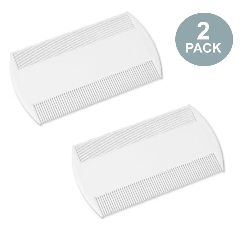 2x Head Nit Lice Comb Egg Remover Brush Double Sided for Kids, Pets, Adults