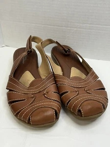 Women's NATURALIZER NATURAL SOLE Brown CAYENNE Leather SANDALS Size 7M - Picture 1 of 8