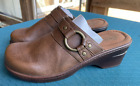 Gh Bass Parker Clogs Womens Size 7M Brown Vegan Slip On Leather Comfort Shoe