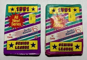 2 Packs Of 1991 Pacific Senior League Baseball - Factory Sealed - Great Deal!
