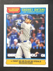 Shohei Ohtani 2025 Topps Heritage #1 Record Breaker Los Angeles Dodgers (39) - Picture 1 of 2