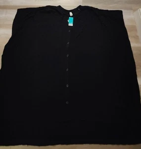 Outdoor Oasis NWT Size 3X Black Tunic Swimsuit Cover Up Dress Button Front - Picture 1 of 11