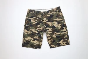 Vintage Volcom Mens Size 38 Faded Camouflage Skateboarding Chino Shorts Cotton - Picture 1 of 13