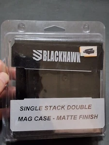 BLACKHAWK SINGLE STACK, DOUBLE MAG CASE, MATTE BLACK FINISH, MODEL 410510PBK NE - Picture 1 of 6