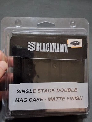 BLACKHAWK SINGLE STACK, DOUBLE MAG CASE, MATTE BLACK FINISH, MODEL 410510PBK NE - Image 1 of 4