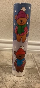 Vintage 1990s Cardboard Christmas Bear Kaleidoscope Winter Stocking Stuffer - Picture 1 of 9
