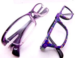 2 Lady / Girl Reading Glasses Compact retro colorful frames readers power +1.0 - Picture 1 of 3