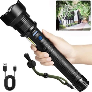 990,000 Lumen Waterproof Rechargeable Flashlight: Multi-Use Adventure Light - Picture 1 of 9
