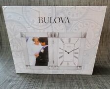 NEW Bulova B1254 Ceremonial Picture Frame with Clock Collection 
