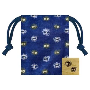 Studio Ghibli Mini Drawstring Pouch Bag with Rubber Stamp My Neighbor Totoro #1 - Picture 1 of 4
