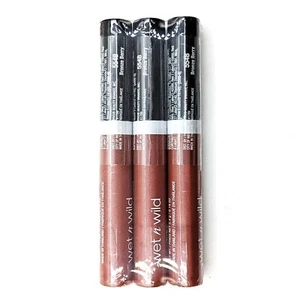 Brillo de labios de alto brillo Wet N Wild Mega Slicks bronce baya 554B cantidad 3 nuevo - Imagen 1 de 3