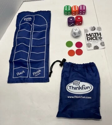 ThinkFun Math Dice Jr. Kid’s Mental Math Game 2+ Player Ages 6+ Missing 2 Tokens - Image 1 of 4