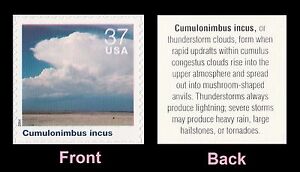 US 3878e Cloudscapes Cumulonimbus incus 37c simple neuf neuf dans son emballage 2004