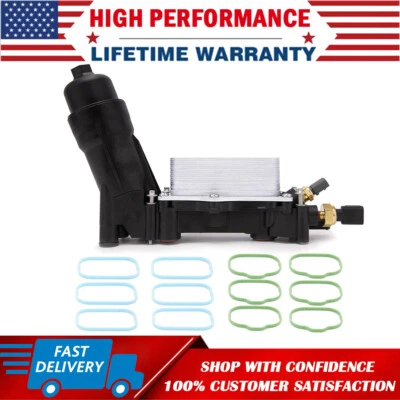 Adaptador de carcasa de filtro de enfriador de aceite de motor para Dodge Grand Caravan Charger 3,6 L V6 Foto 1 de 4