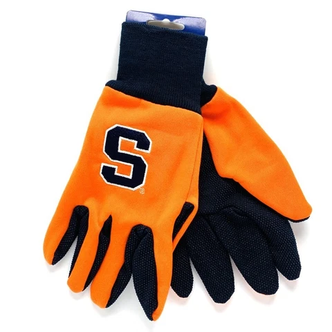 Syracuse Orange Gloves Non Slip Work Utility Adult NCAA College Fan Palm Grip Cover