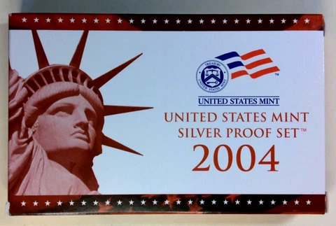 2004s U.S. Mint, silver proof set, 11 coins Cover