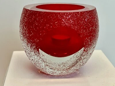 Fifth Avenue Crystal Geode 4" Red Tealight Votive Candle Holder - Image 1 of 4