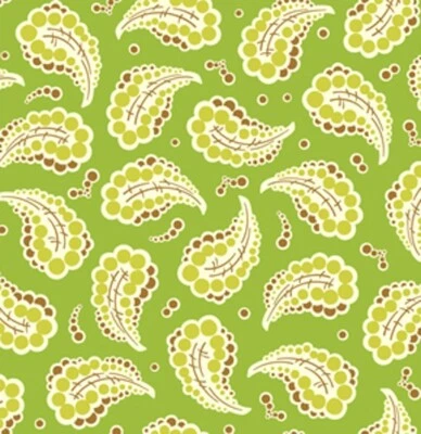 Free Spirit Heather Bailey -FRESHCUT- Paisley pontilhado - Verde - PWHB024 - 1 BTY - Imagem 1 de 2