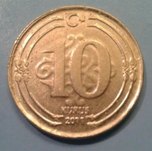 Turkey 10 Kurus coin 2011 - Picture 1 of 2
