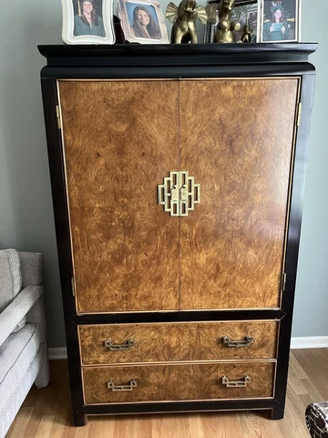 Century Furniture Vintage Asian Inspired 'China Hua' Armoire Cover