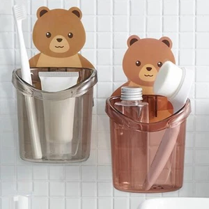 1/3Pcs Bathroom Accessories Set Toothbrush Holder Toothpaste Wall Mount Cup Rack - Picture 1 of 13