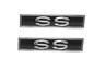 Emblems For SS Ornaments 1970-1972 Chevelle SS Door Panel Emblems - Super Sport Badges With Easy-On Tape, Made In USA Chevelle 1971 Cars And Trucks