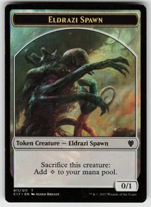 MTG Eldrazi Spawn // Vampire Double-Sided Token T Commander 2017 11 // 4 LP - Picture 1 of 2