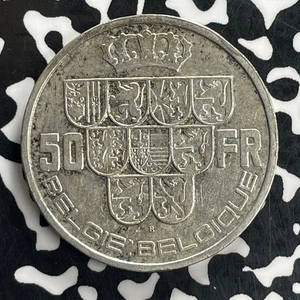 1939 Belgien 50 Francs Lot#C3728 Silber! - Bild 1 von 2
