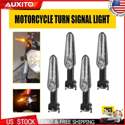 4X LED Turn Signals Blinker Lights For Yamaha FZ6 FZ1 FZ09 FZ07 YZF R6 R3 R1 Y - Image 1 of 4