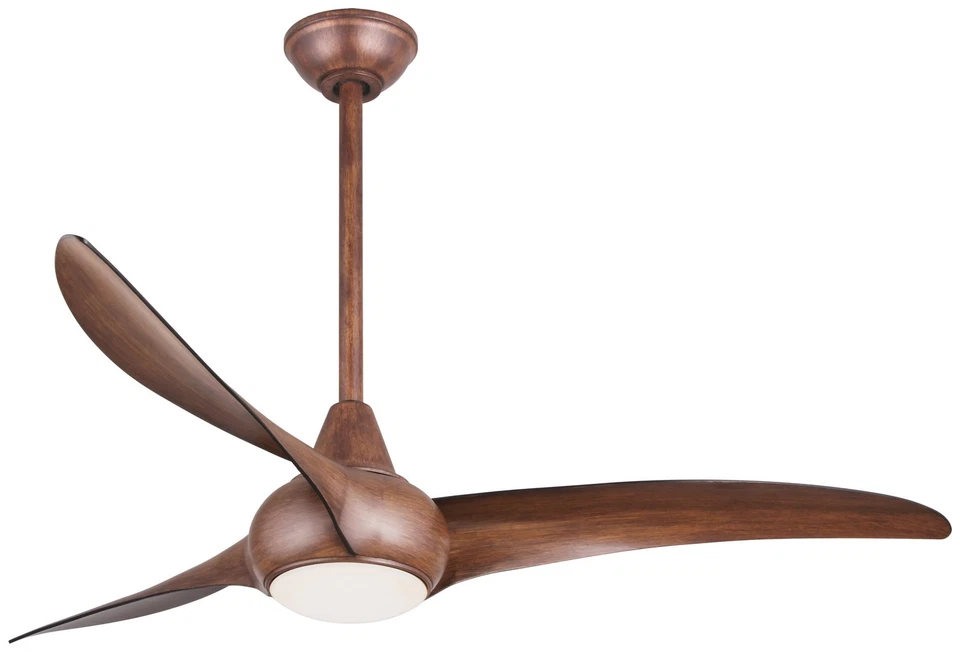 Minka Aire Light Wave 52" Ceiling Fan - Distressed Koa 3-Blade Remote Control - Image 1 of 4