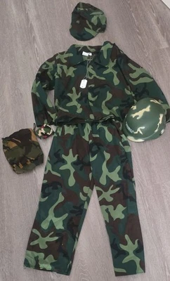 Disfraz de fiesta para niño camuflaje paracaidista niño soldado 4-6 años Foto 1 de 4