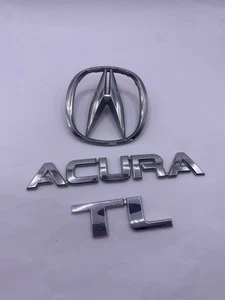 2004-2008 Acura TL Trunk Emblem Set Logo Badge Letter OEM * - Picture 1 of 3